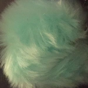 Pom Pom Gold Plated Keychain Lobster Clasp.